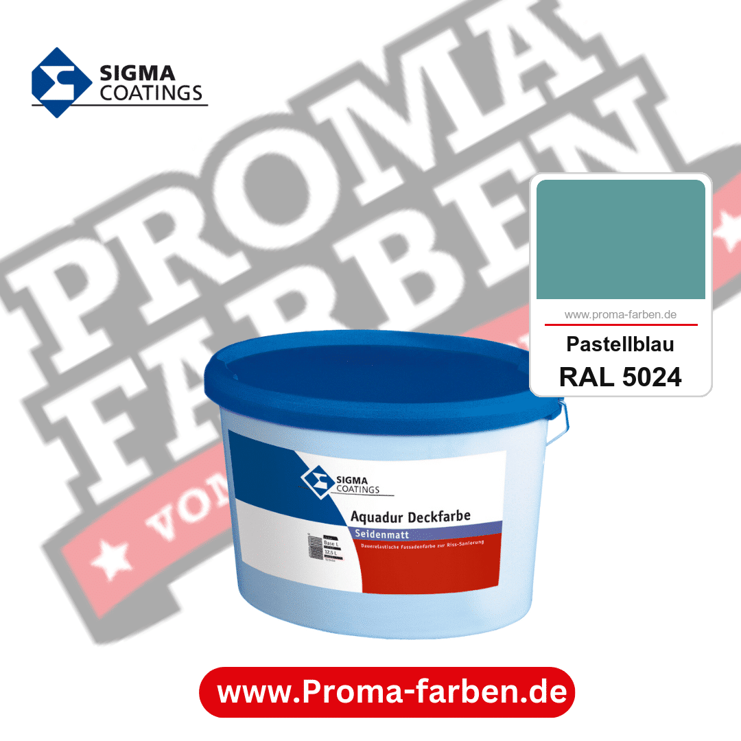 SIGMA Aquadur Deckfarbe kaufen bei Proma Farben RAL 5024 Pastellblau