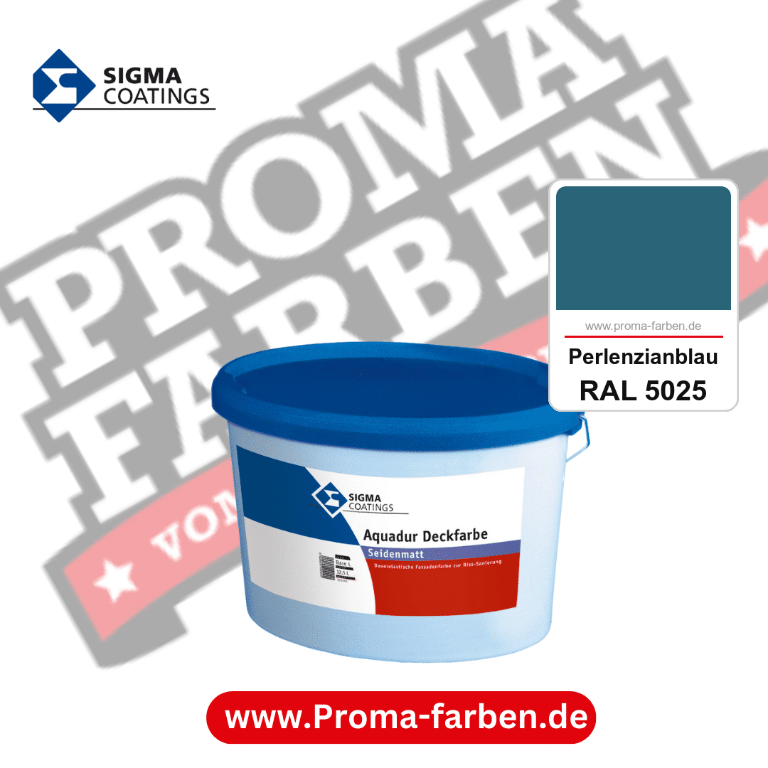 SIGMA Aquadur Deckfarbe kaufen bei Proma Farben RAL 5025 Perlenzianblau