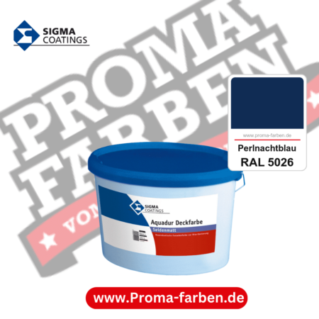 SIGMA Aquadur Deckfarbe kaufen bei Proma Farben RAL 5026 Perlnachtblau