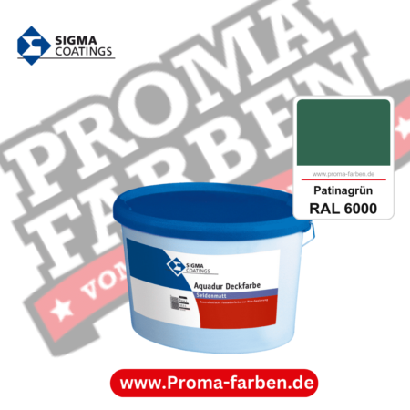 SIGMA Aquadur Deckfarbe kaufen bei Proma Farben RAL 6000 Patinagrün