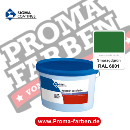 SIGMA Aquadur Deckfarbe kaufen bei Proma Farben RAL 6001 Smaragdgrün