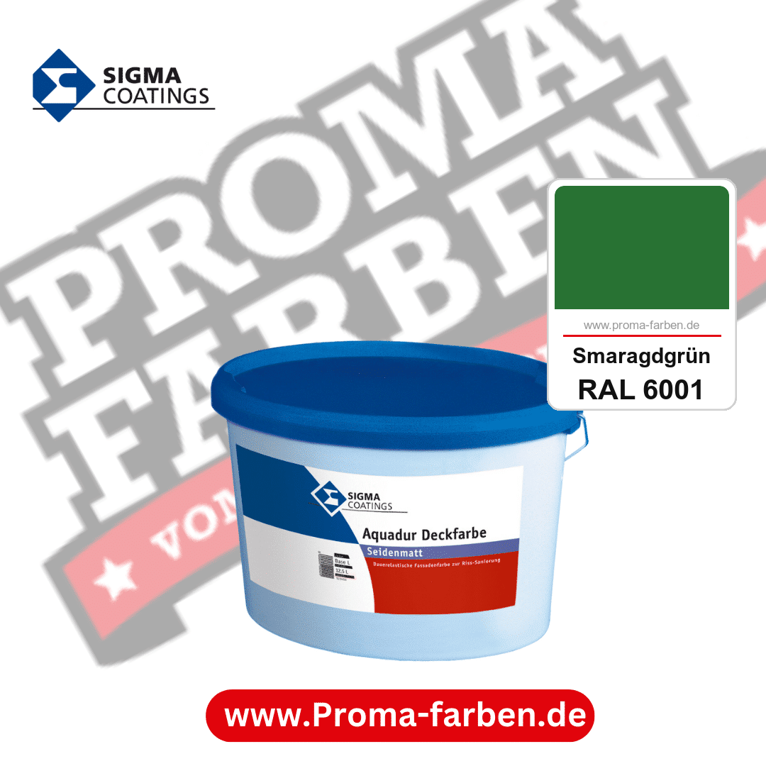 SIGMA Aquadur Deckfarbe kaufen bei Proma Farben RAL 6001 Smaragdgrün