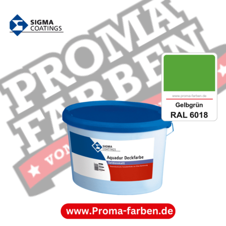 SIGMA Aquadur Deckfarbe kaufen bei Proma Farben RAL 6018 Gelbgrün