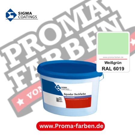 SIGMA Aquadur Deckfarbe kaufen bei Proma Farben RAL 6019 Weißgrün