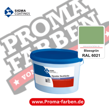 SIGMA Aquadur Deckfarbe kaufen bei Proma Farben RAL 6021 Blassgrün