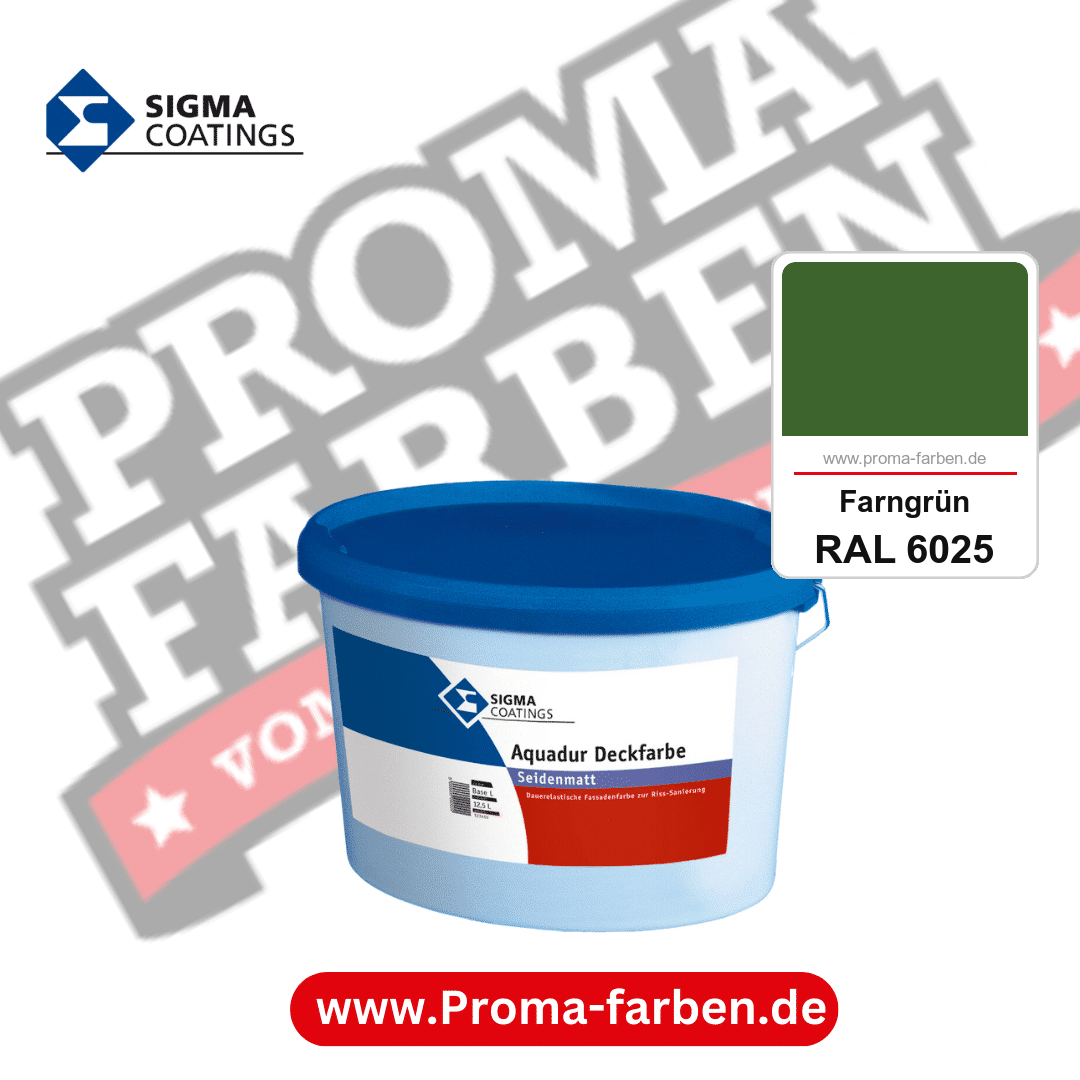 SIGMA Aquadur Deckfarbe kaufen bei Proma Farben RAL 6025 Farngrün