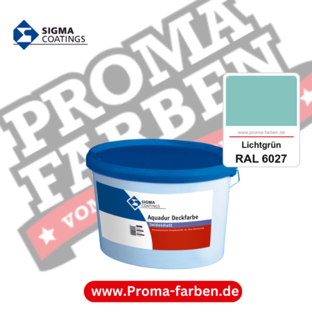SIGMA Aquadur Deckfarbe kaufen bei Proma Farben RAL 6027 Lichtgrün