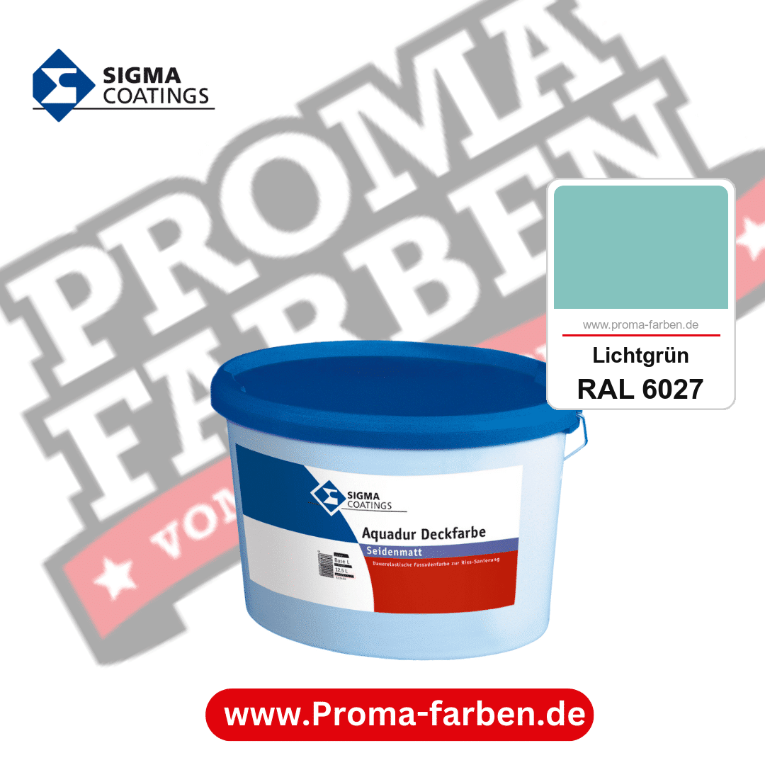 SIGMA Aquadur Deckfarbe kaufen bei Proma Farben RAL 6027 Lichtgrün