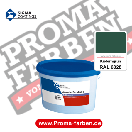 SIGMA Aquadur Deckfarbe kaufen bei Proma Farben RAL 6028 Kieferngrün
