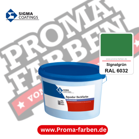 SIGMA Aquadur Deckfarbe kaufen bei Proma Farben RAL 6032 Signalgrün