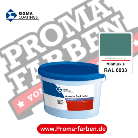 SIGMA Aquadur Deckfarbe kaufen bei Proma Farben RAL 6033 Minttürkis