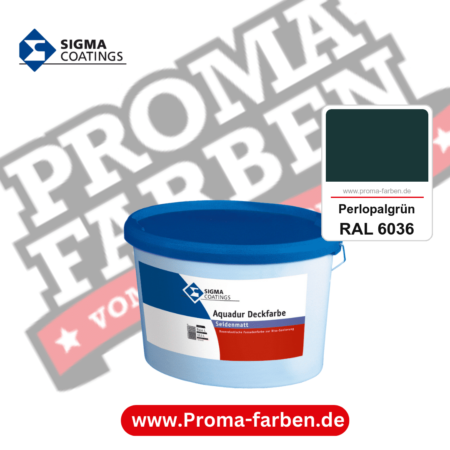 SIGMA Aquadur Deckfarbe kaufen bei Proma Farben RAL 6036 Perlopalgrün