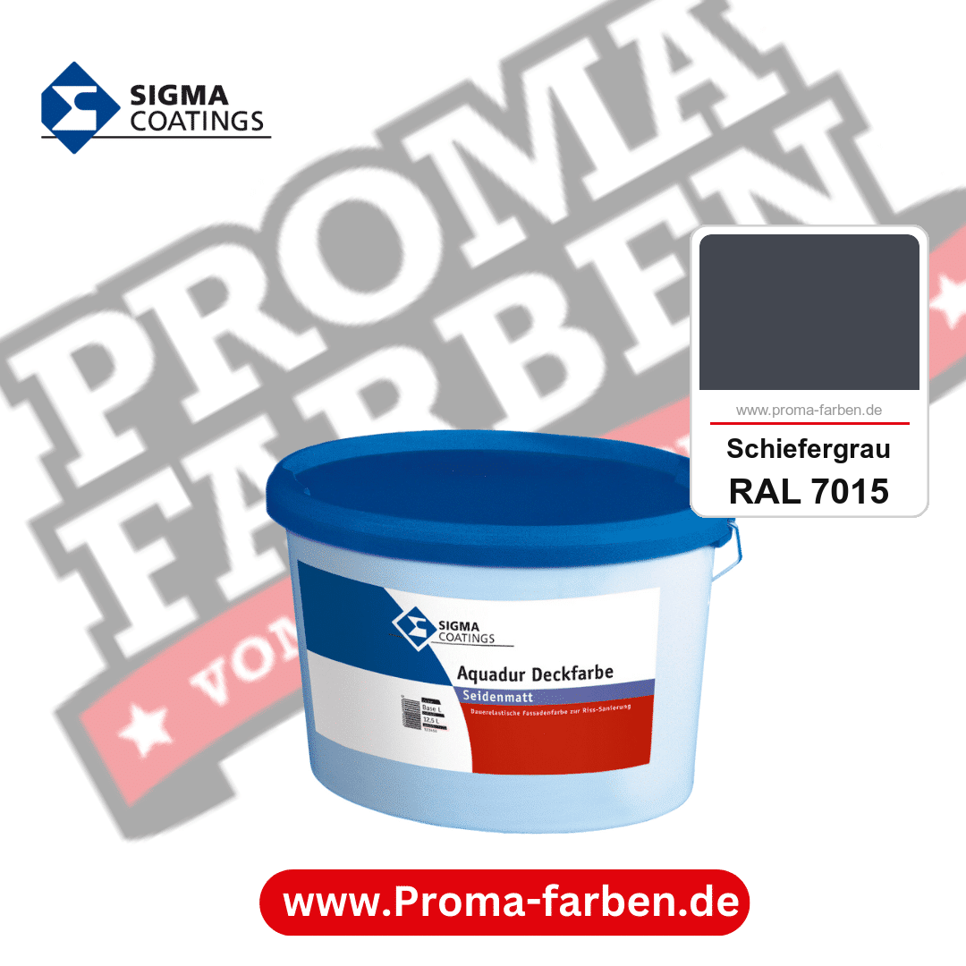 SIGMA Aquadur Deckfarbe kaufen bei Proma Farben RAL 7015 Schiefergrau
