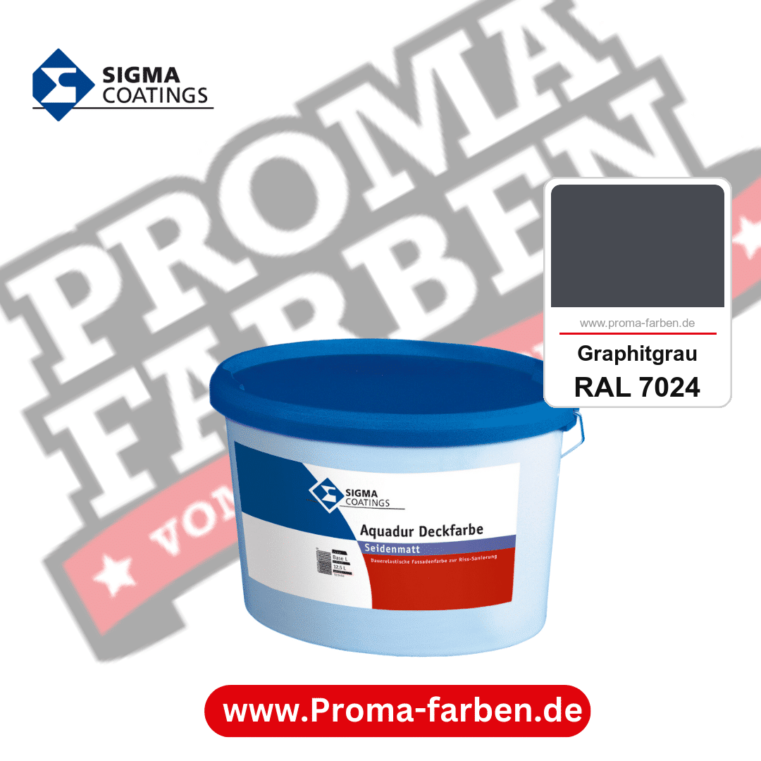 SIGMA Aquadur Deckfarbe kaufen bei Proma Farben RAL 7024 Graphitgrau