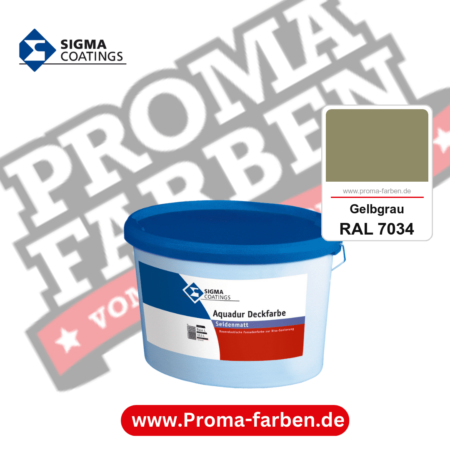 SIGMA Aquadur Deckfarbe kaufen bei Proma Farben RAL 7034 Gelbgrau