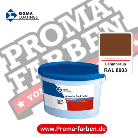 SIGMA Aquadur Deckfarbe kaufen bei Proma Farben RAL 8003 Lehmbraun