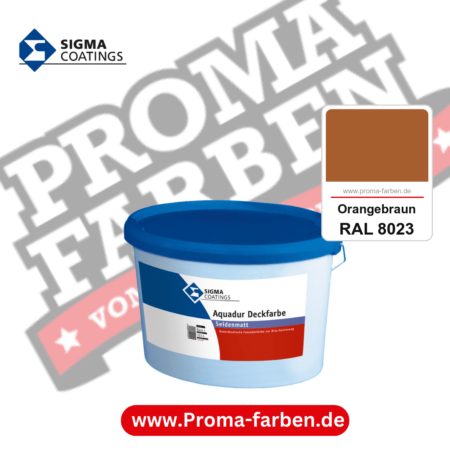 SIGMA Aquadur Deckfarbe kaufen bei Proma Farben RAL 8023 Orangebraun