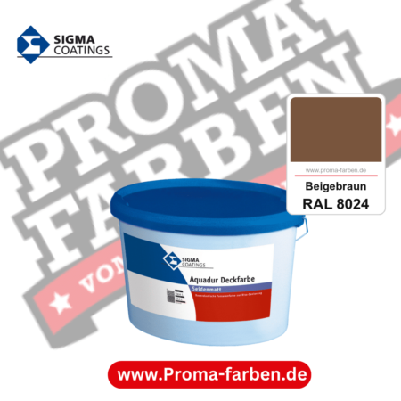 SIGMA Aquadur Deckfarbe kaufen bei Proma Farben RAL 8024 Beigebraun