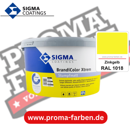 SIGMA Brandicolor Xtrem kaufen bei Proma Farben RAL 1018 Zinkgelb