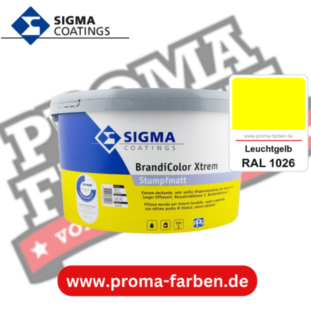 SIGMA Brandicolor Xtrem kaufen bei Proma Farben RAL 1026 Leuchtgelb