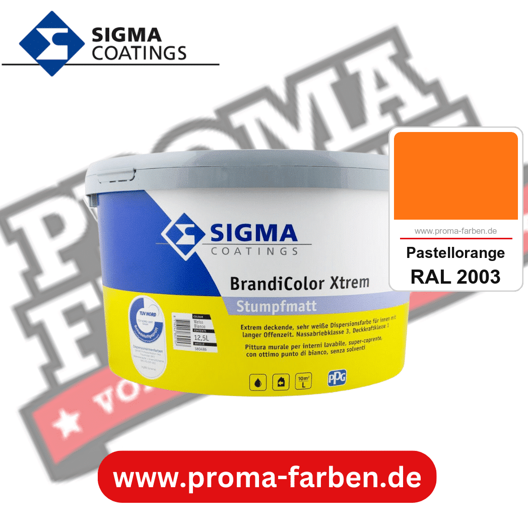 SIGMA Brandicolor Xtrem kaufen bei Proma Farben RAL 2003 Pastellorange