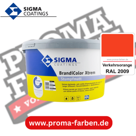 SIGMA Brandicolor Xtrem kaufen bei Proma Farben RAL 2009 Verkehrsorange
