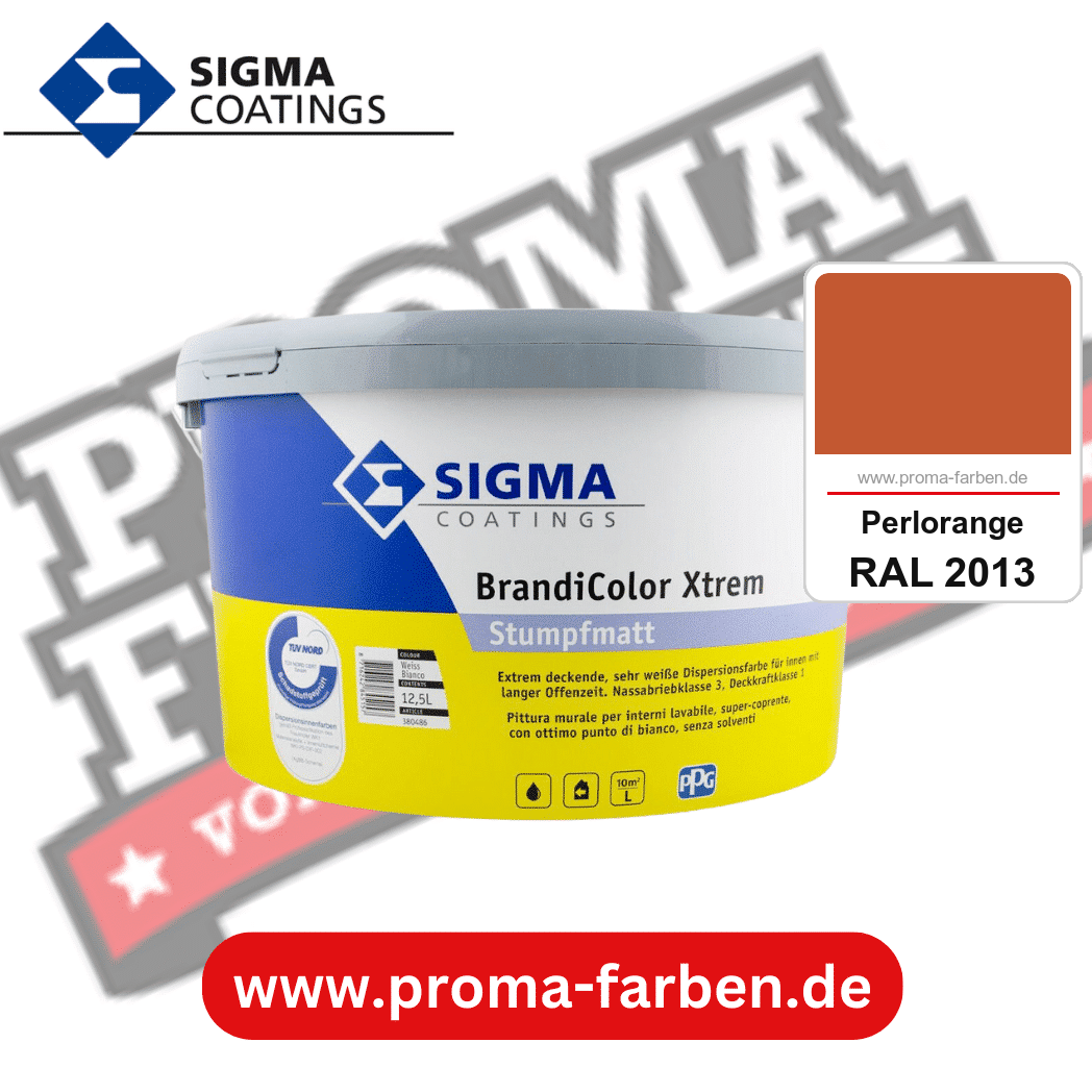SIGMA Brandicolor Xtrem kaufen bei Proma Farben RAL 2013 Perlorange