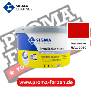 SIGMA Brandicolor Xtrem kaufen bei Proma Farben RAL 3020 Verkehrsrot