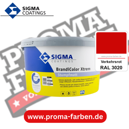SIGMA Brandicolor Xtrem kaufen bei Proma Farben RAL 3020 Verkehrsrot