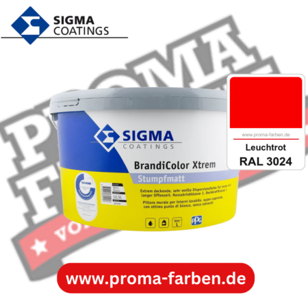 SIGMA Brandicolor Xtrem kaufen bei Proma Farben RAL 3024 Leuchtrot
