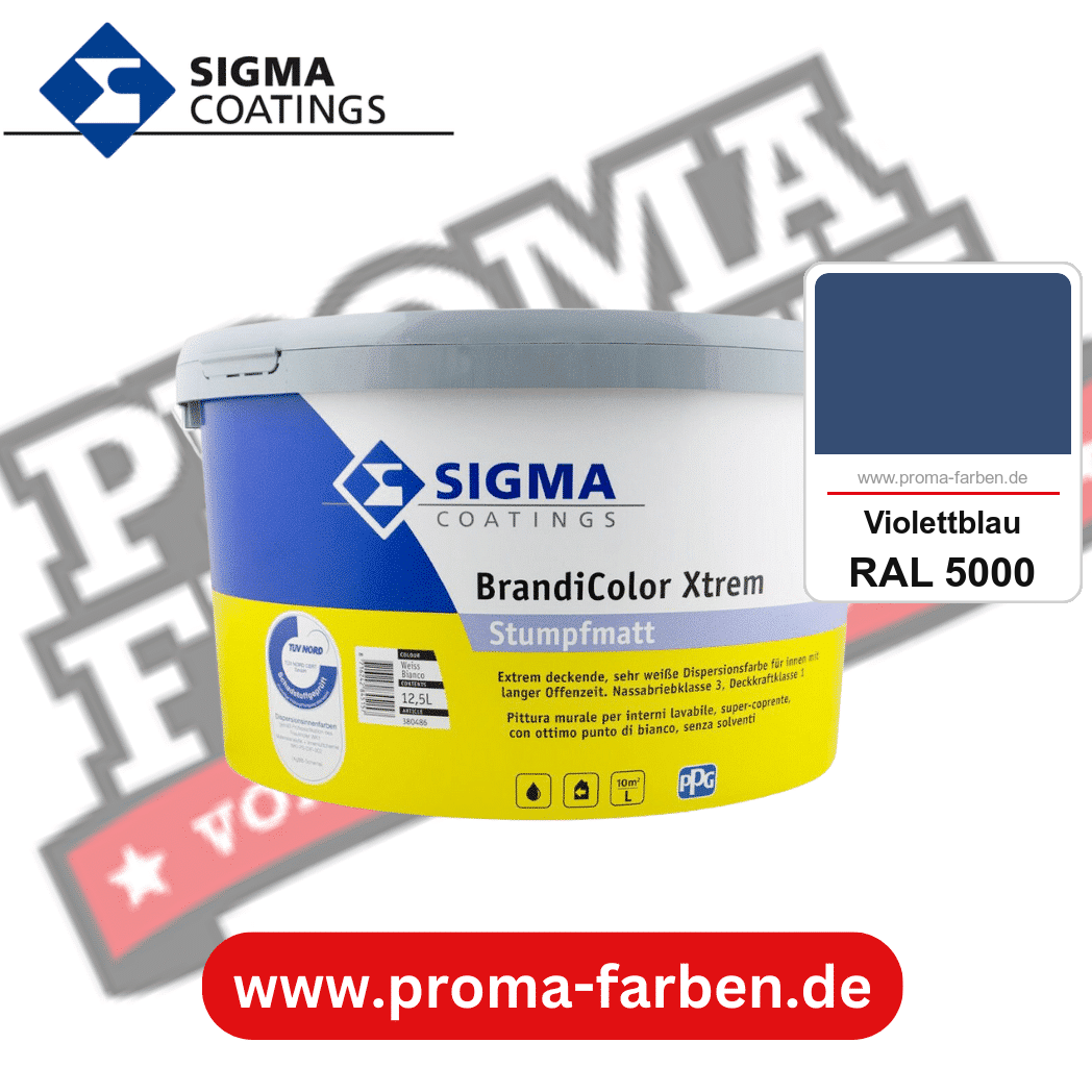 SIGMA Brandicolor Xtrem kaufen bei Proma Farben RAL 5000 Violettblau
