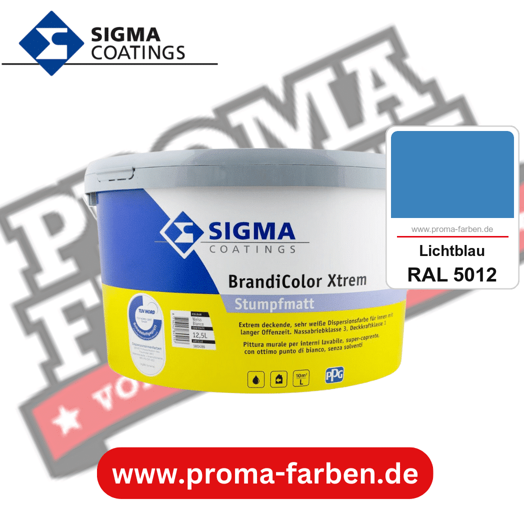 SIGMA Brandicolor Xtrem kaufen bei Proma Farben RAL 5012 Lichtblau