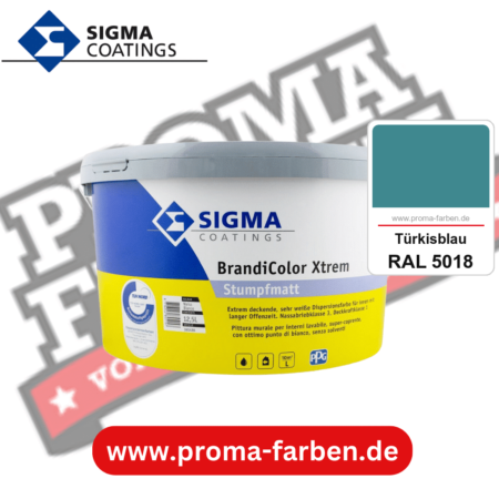 SIGMA Brandicolor Xtrem kaufen bei Proma Farben RAL 5018 Türkisblau