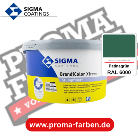 SIGMA Brandicolor Xtrem kaufen bei Proma Farben RAL 6000 Patinagrün