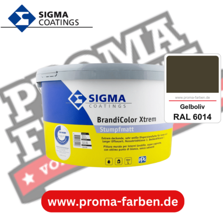 SIGMA Brandicolor Xtrem kaufen bei Proma Farben RAL 6014 Gelboliv