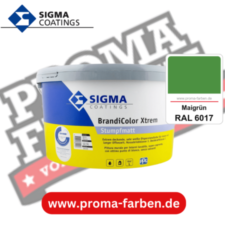 SIGMA Brandicolor Xtrem kaufen bei Proma Farben RAL 6017 Maigrün