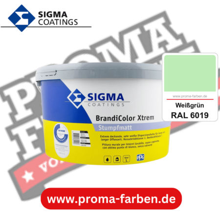 SIGMA Brandicolor Xtrem kaufen bei Proma Farben RAL 6019 Weißgrün