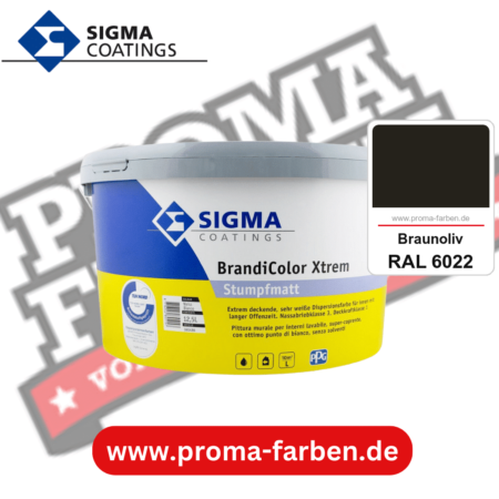 SIGMA Brandicolor Xtrem kaufen bei Proma Farben RAL 6022 Braunoliv