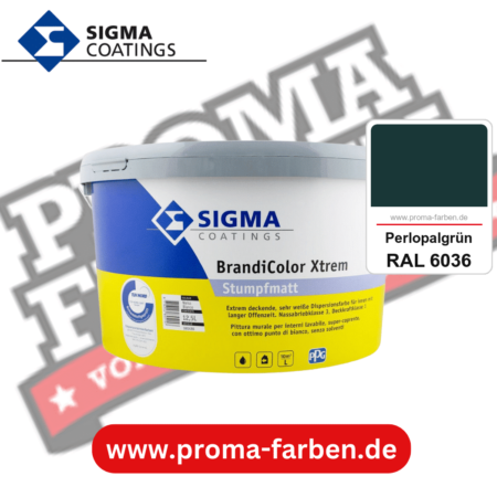 SIGMA Brandicolor Xtrem kaufen bei Proma Farben RAL 6036 Perlopalgrün