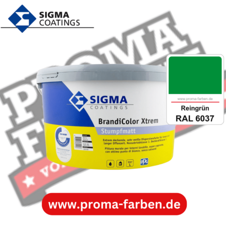 SIGMA Brandicolor Xtrem kaufen bei Proma Farben RAL 6037 Reingrün