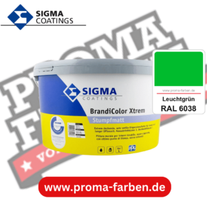 SIGMA Brandicolor Xtrem kaufen bei Proma Farben RAL 6038 Leuchtgrün