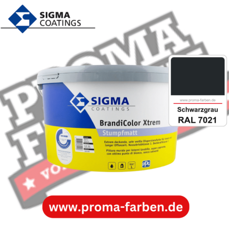 SIGMA Brandicolor Xtrem kaufen bei Proma Farben RAL 7021 Schwarzgrau