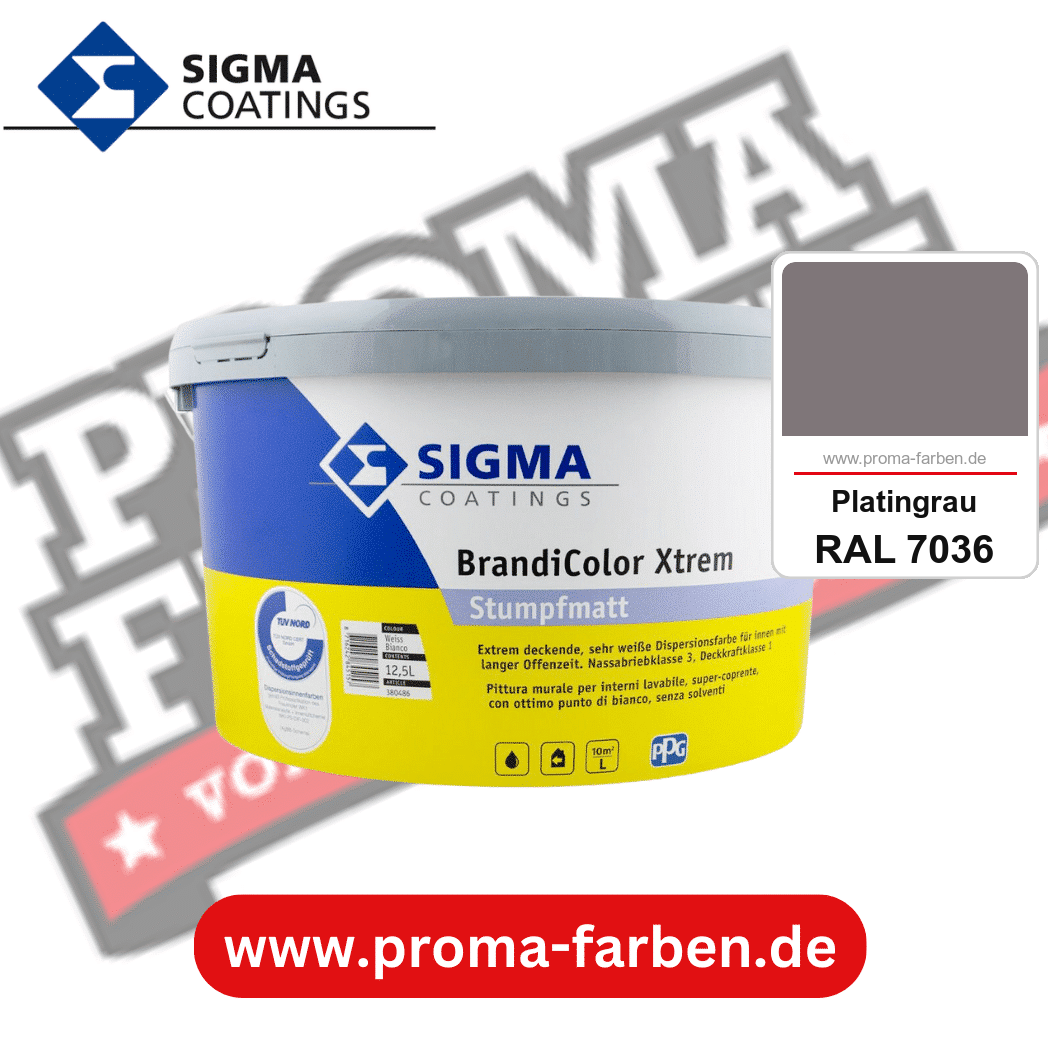 SIGMA Brandicolor Xtrem kaufen bei Proma Farben RAL 7036 Platingrau