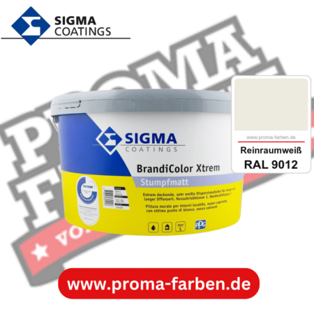 SIGMA Brandicolor Xtrem kaufen bei Proma Farben RAL 9012 Reinraumweiß