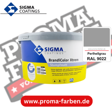 SIGMA Brandicolor Xtrem kaufen bei Proma Farben RAL 9022 Perlhellgrau