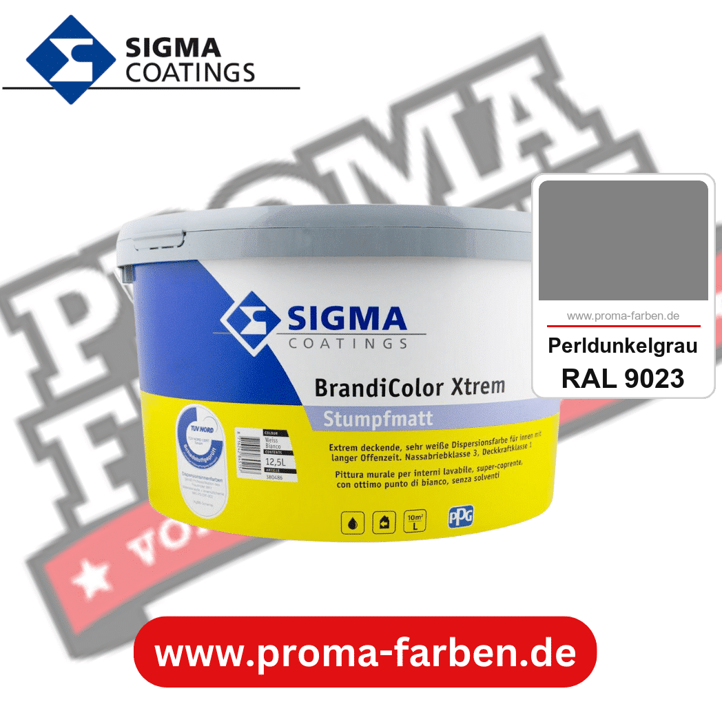 SIGMA Brandicolor Xtrem kaufen bei Proma Farben RAL 9023 Perldunkelgrau