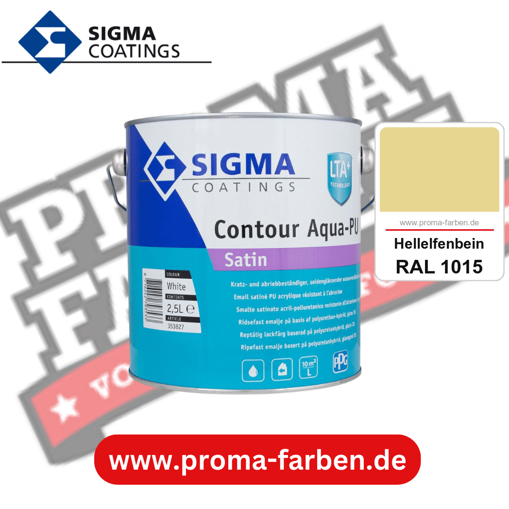 SIGMA Contour Aqua-PU Gloss kaufen bei Proma Farben RAL 1015 Hellelfenbein
