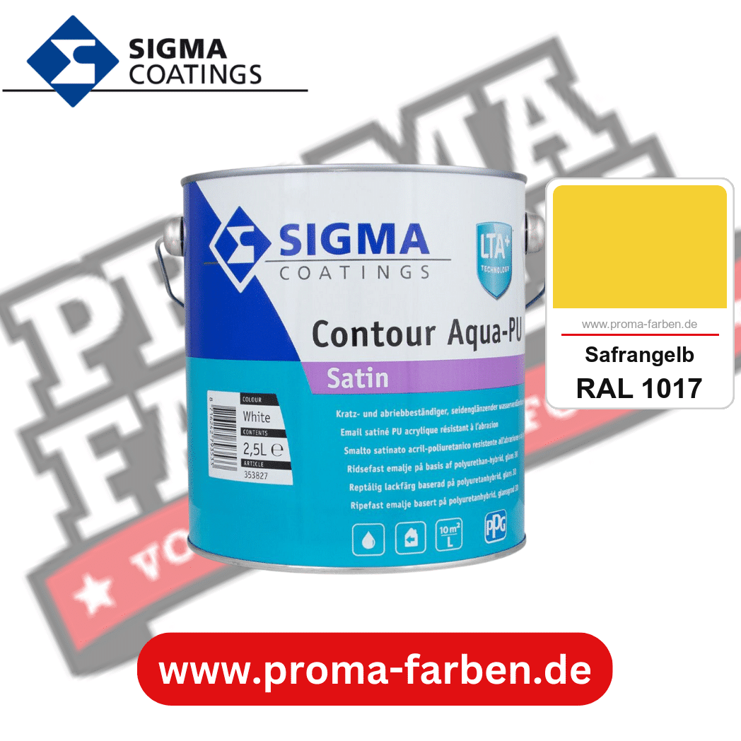SIGMA Contour Aqua-PU Gloss kaufen bei Proma Farben RAL 1017 Safrangelb