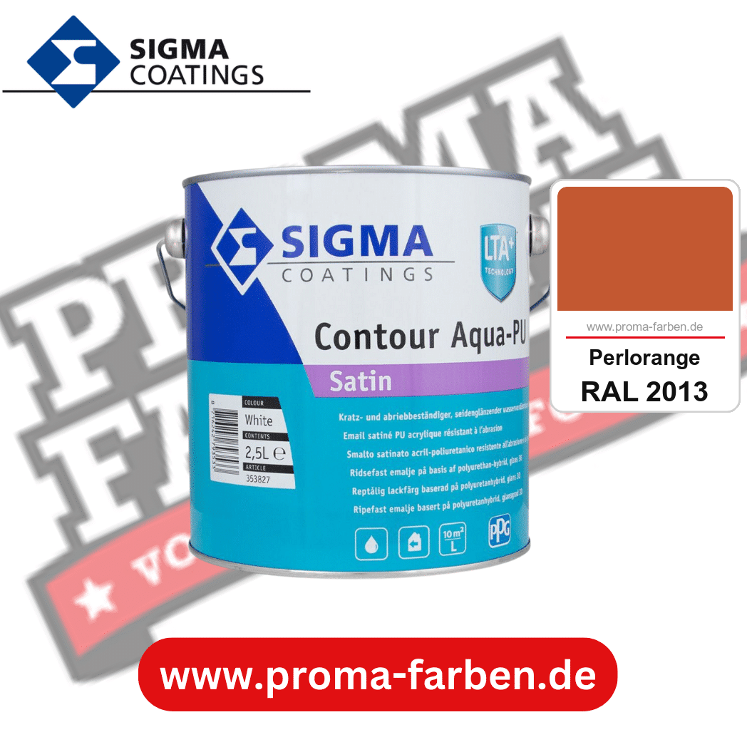 SIGMA Contour Aqua-PU Gloss kaufen bei Proma Farben RAL 2013 Perlorange