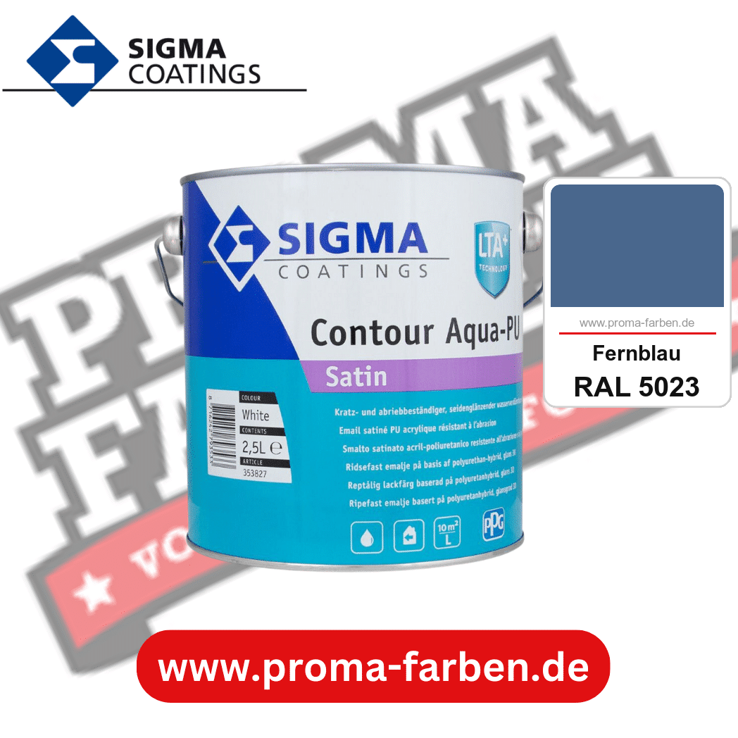 SIGMA Contour Aqua-PU Gloss kaufen bei Proma Farben RAL 5023 Fernblau